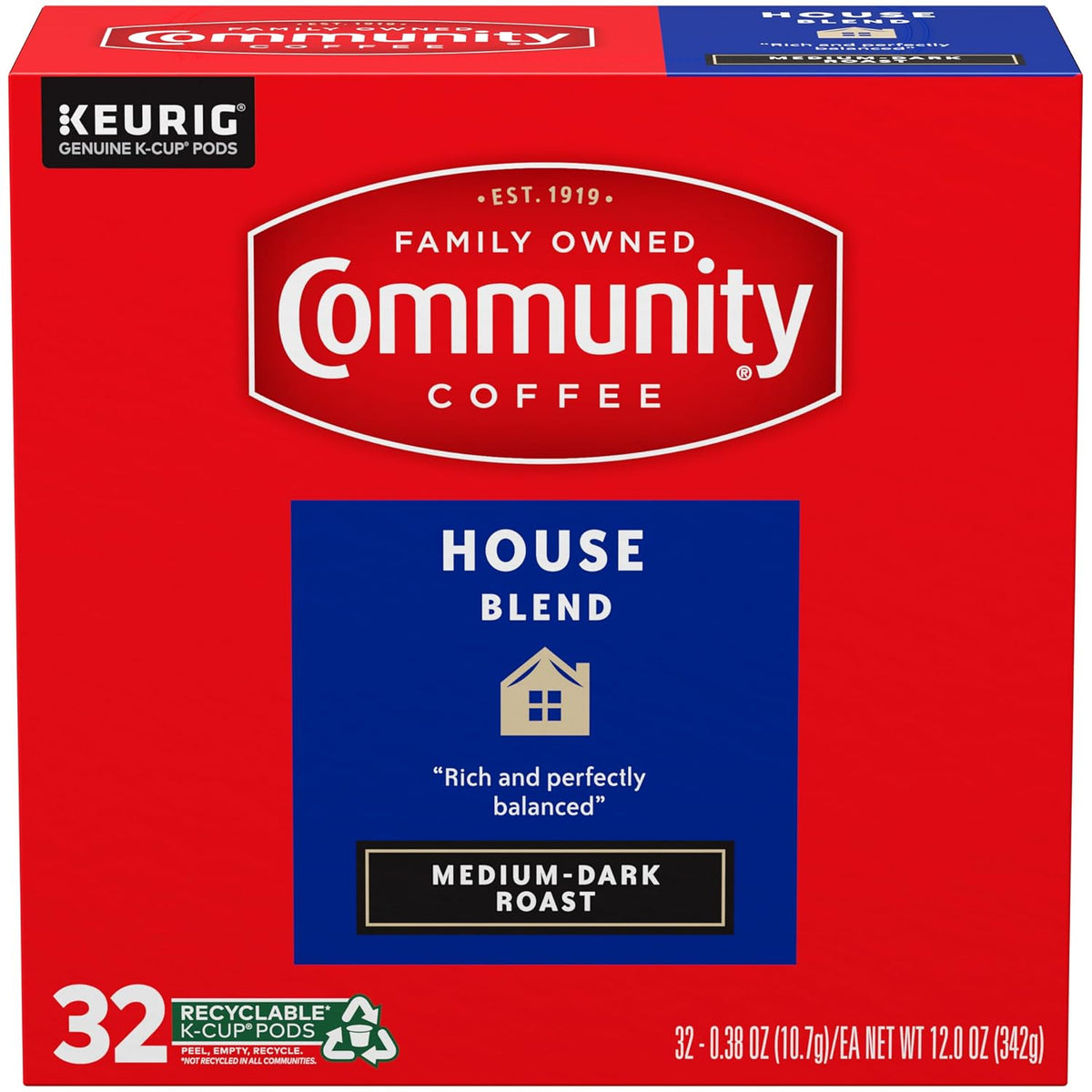Community Coffee House Blend single-serve Keurig coffee pods