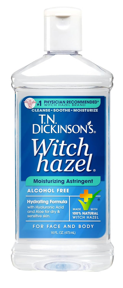 Alcohol-free witch hazel moisturizing astringent