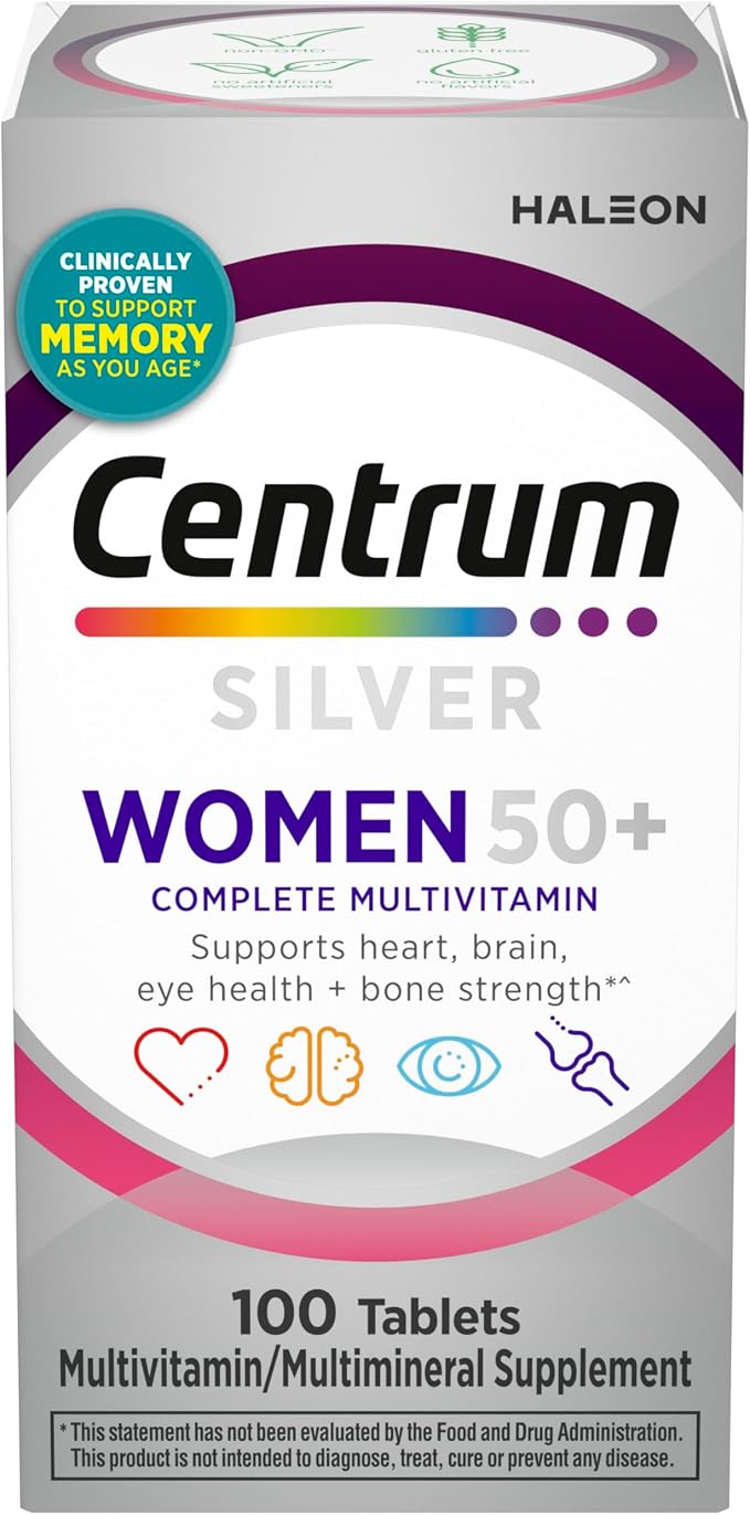 Centrum Silver women's multivitamin 100 tablets bottle