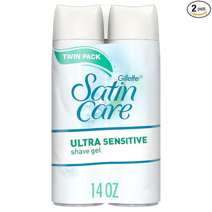 Gillette Satin Care Ultra Sensitive shave gel 2-pack