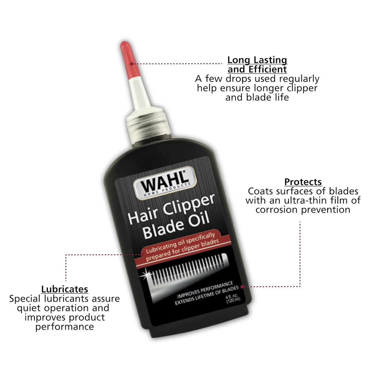 Hair clipper lubricating oil for blade maintenance