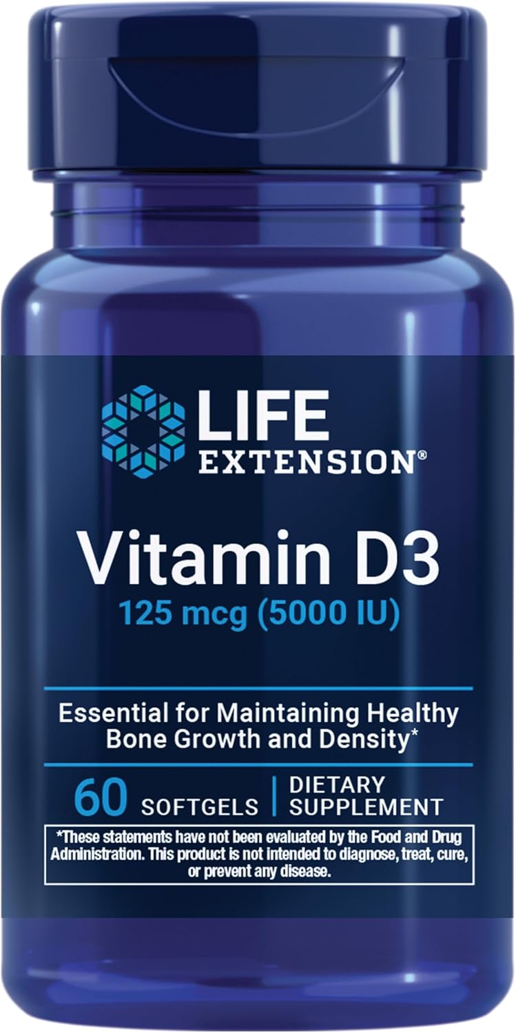 Life Extension Vitamin D3 125 mcg 60 softgels