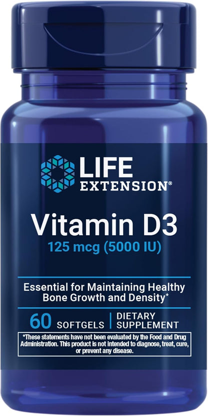 Life Extension Vitamin D3 125 mcg 60 softgels