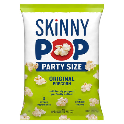 Gluten free SkinnyPop popcorn bag original flavor
