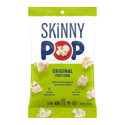 SkinnyPop Original popcorn with 150 calories per bag