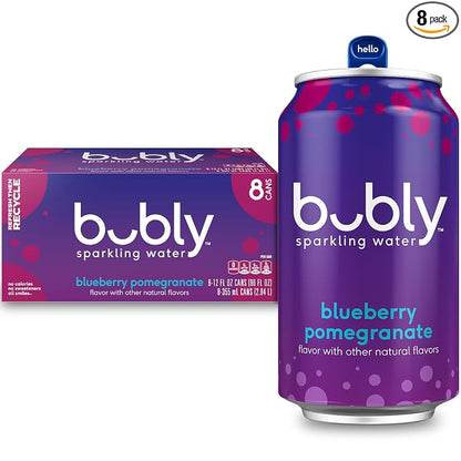 Bubly blueberry pomegranate sparkling water 8 pack
