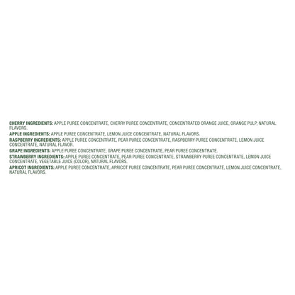 Zero grams added sugar non-GMO fruit strips