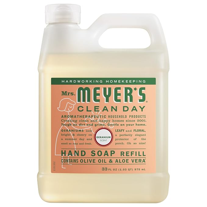 Mrs. Meyer's Geranium hand soap refill 33 fl oz bottle
