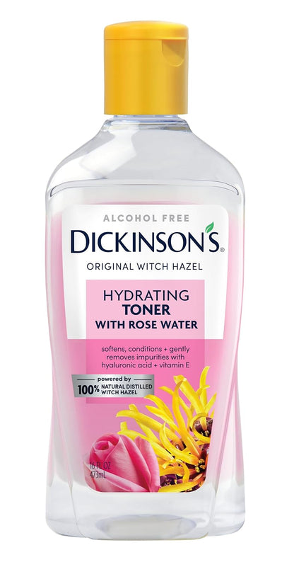 Alcohol-free rosewater witch hazel facial toner