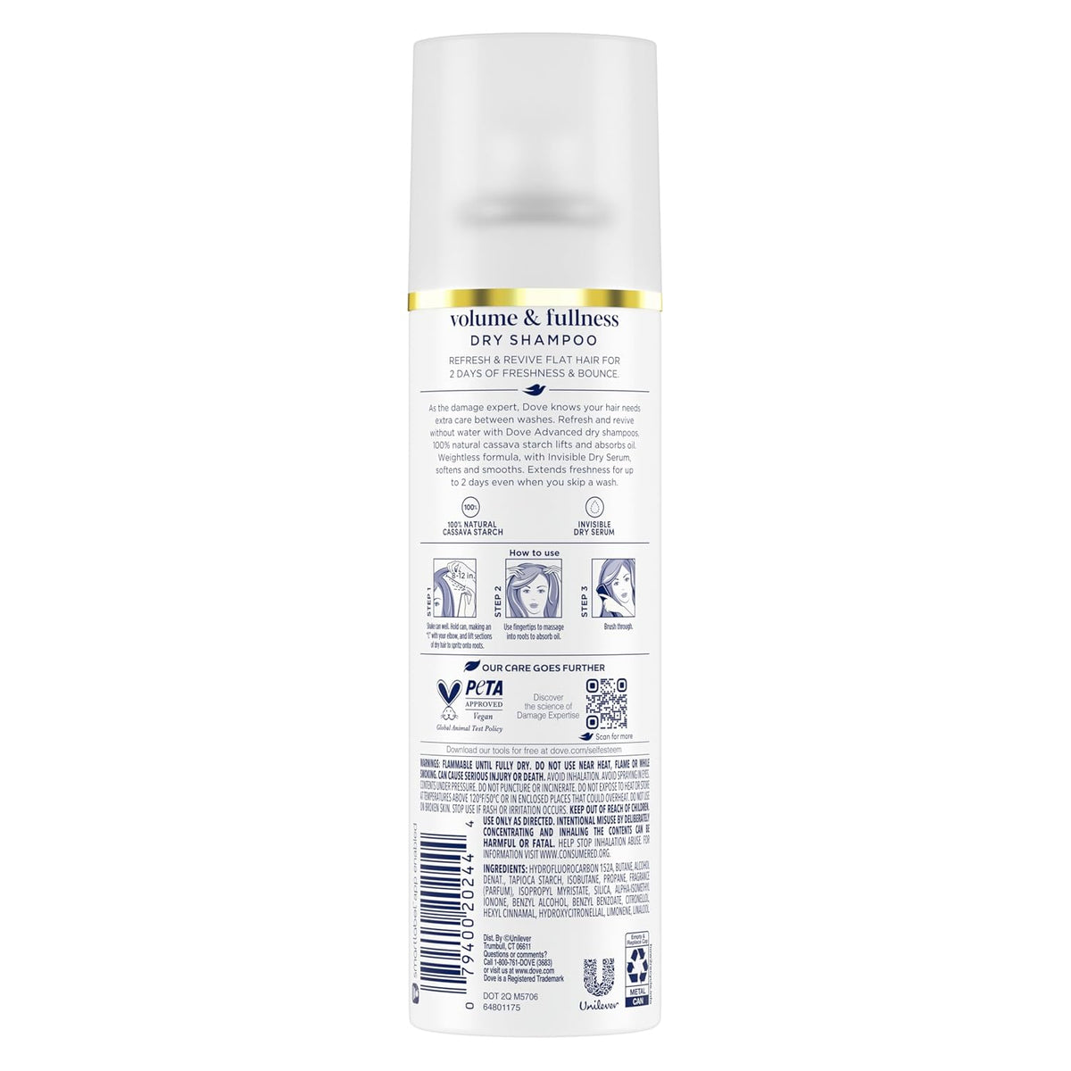 Dove Refresh Care dry shampoo 5 oz cans