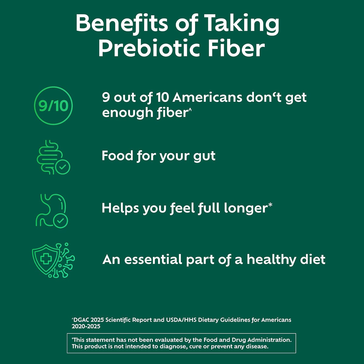 Benefiber daily prebiotic fiber powder for beverages and food