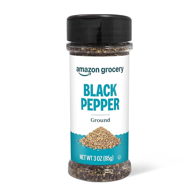 Amazon Grocery ground black pepper 3 oz container