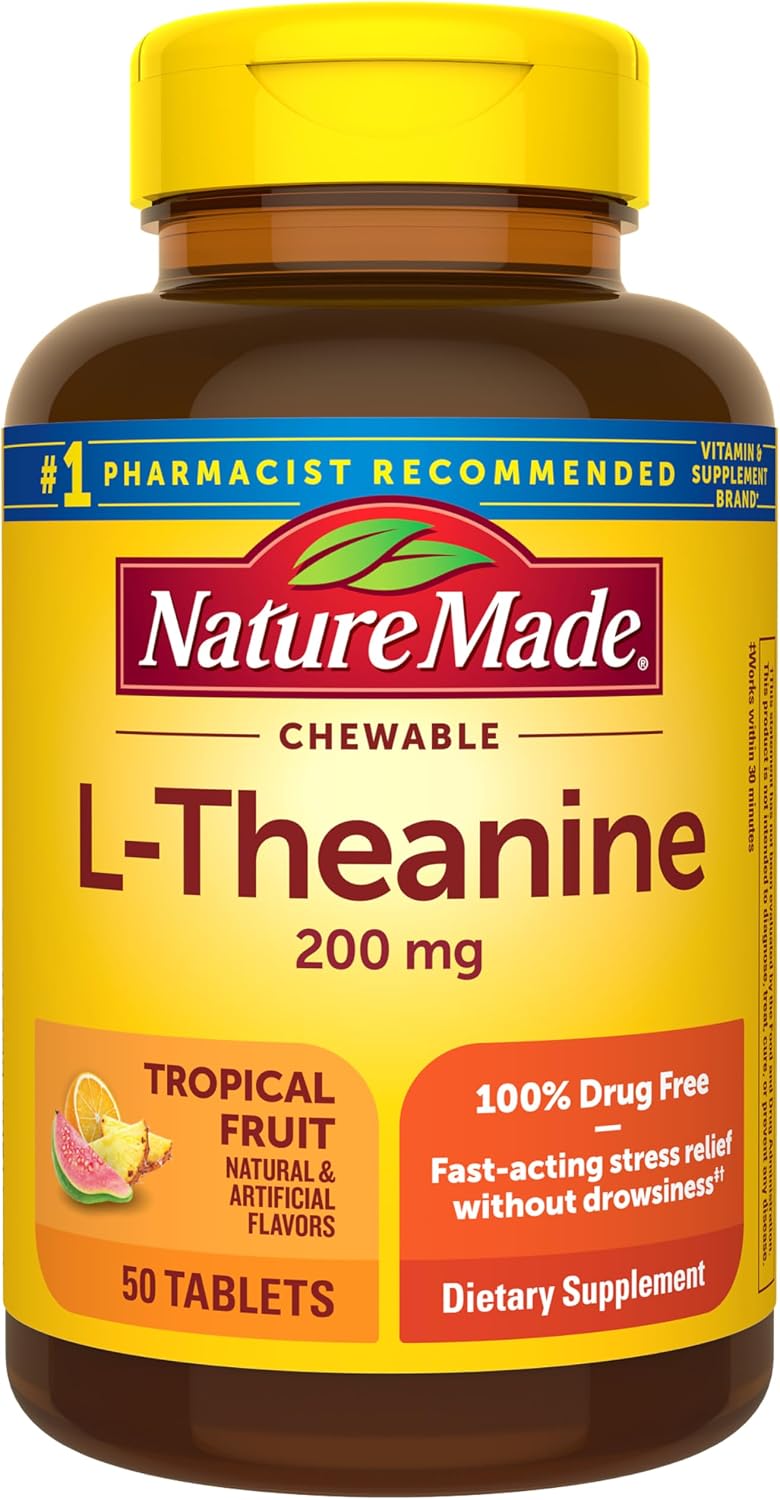 Nature Made chewable L-theanine supplement 50 count