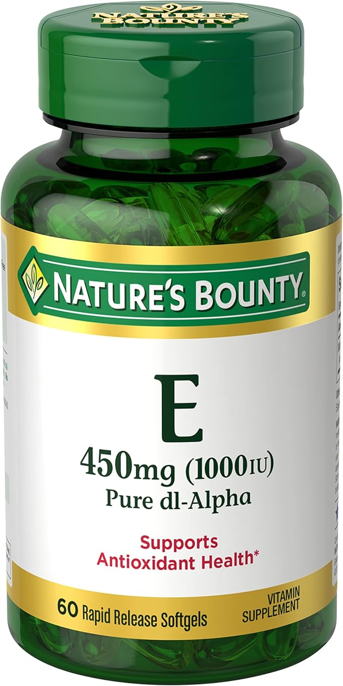 Nature's Bounty Vitamin E 1000 IU softgels bottle