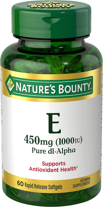 Nature's Bounty Vitamin E 1000 IU softgels bottle