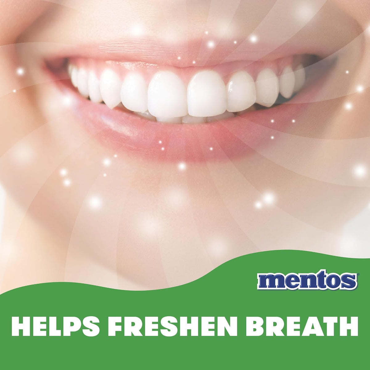 Fresh spearmint Mentos gum for on-the-go use