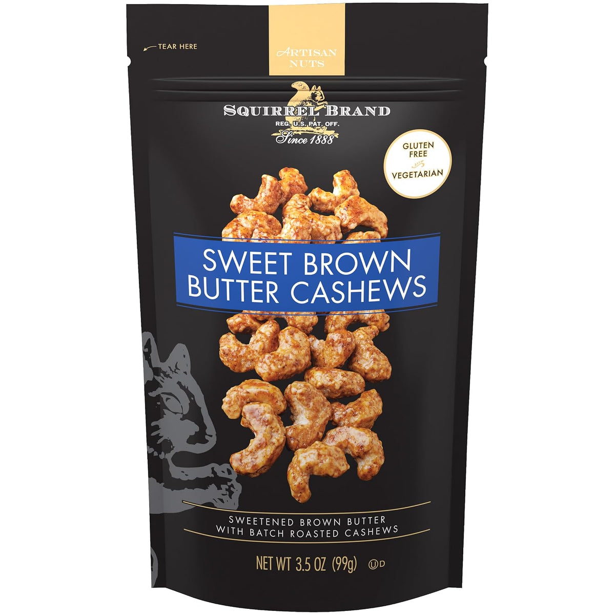 3.5 oz resealable sweet brown butter cashews