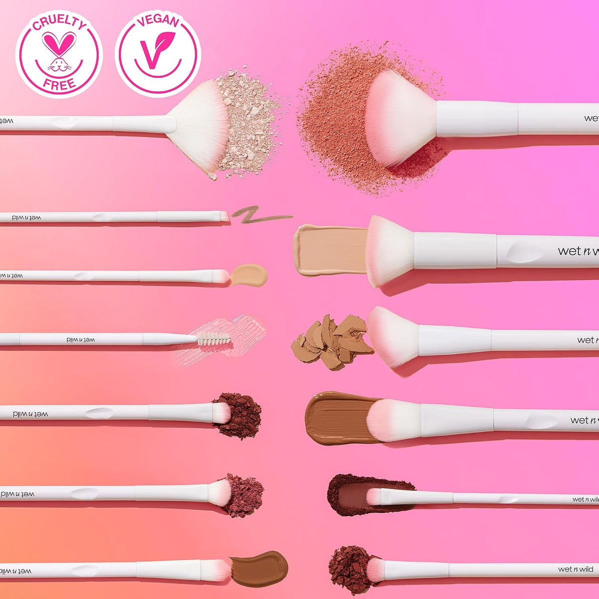 Soft face brush for cream powder and liquid makeup