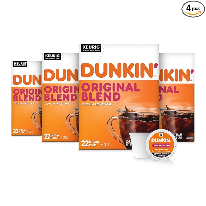Dunkin’ Original Blend Medium Roast K-Cup Pods 88 count