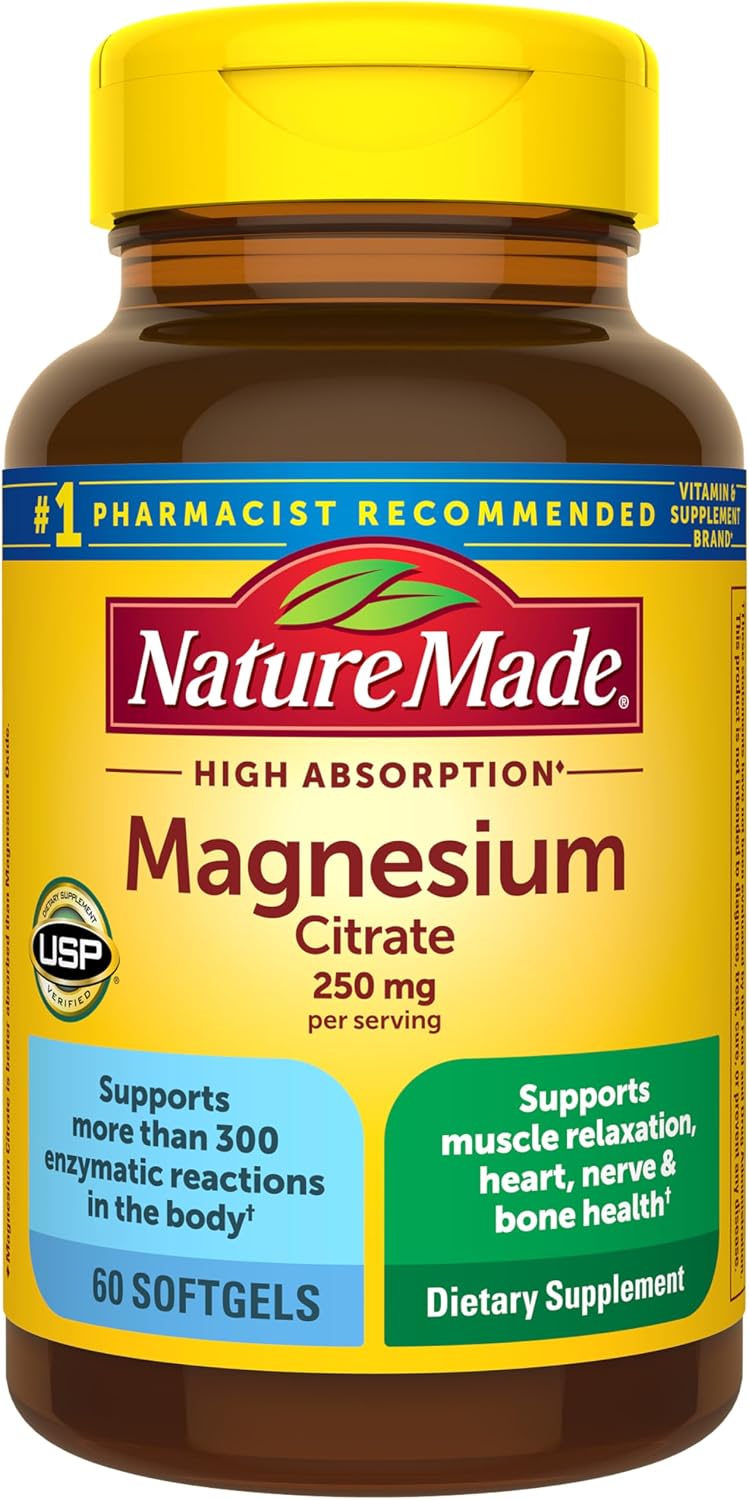 Nature Made Magnesium Citrate 60 softgels supplement