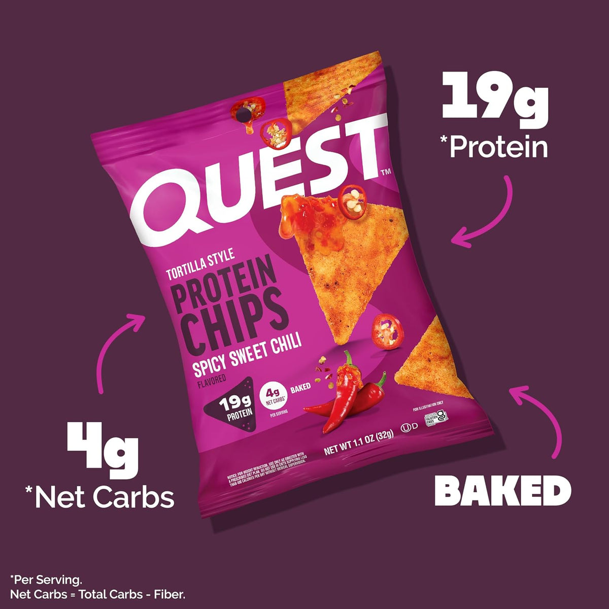 Gluten free Quest spicy sweet chili snack chips