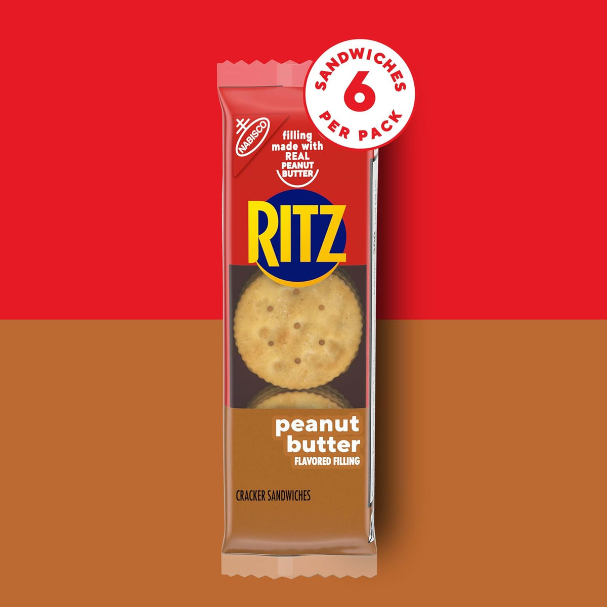 Portable peanut butter sandwich crackers for lunchboxes