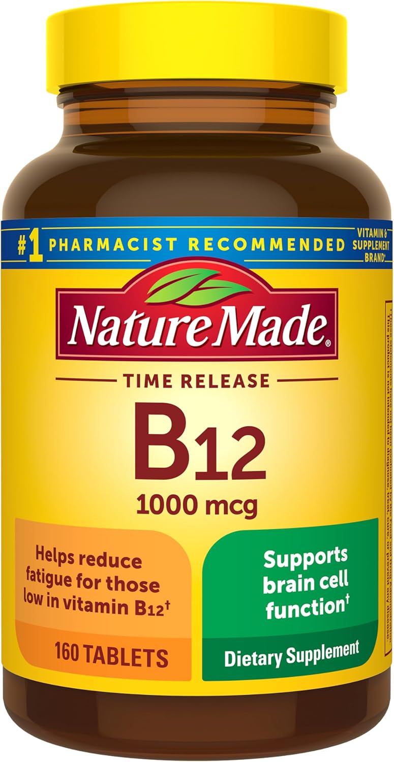 Nature Made B12 time release supplement front label
