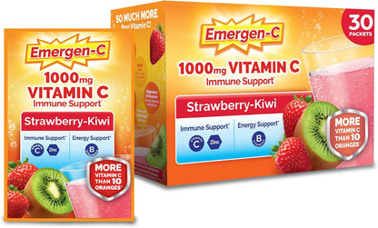 Emergen-C Strawberry Kiwi immune support supplement packets