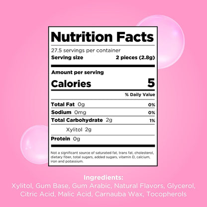 PUR Gum no artificial flavor bubblegum chewing gum