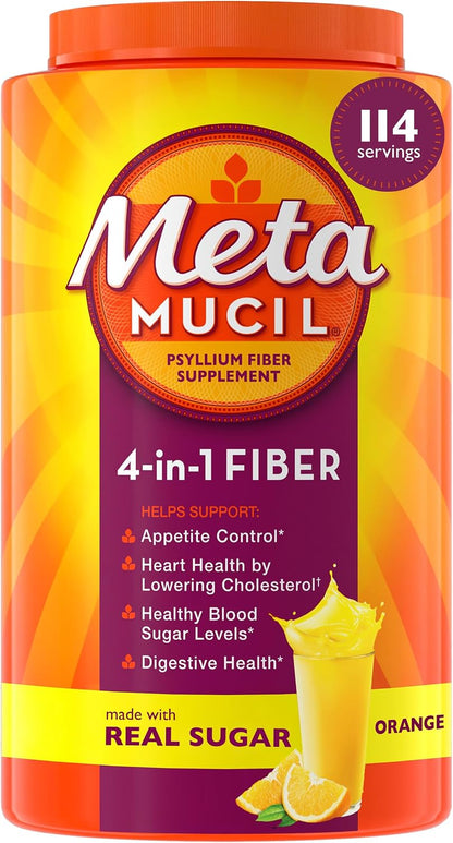 Metamucil daily fiber powder with real sugar