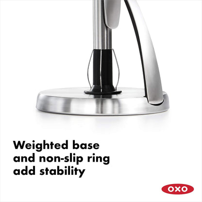 Modern kitchen paper towel holder with black accents