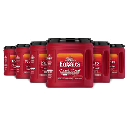 Folgers medium roast ground coffee canisters