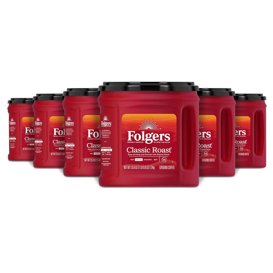 Folgers medium roast ground coffee canisters