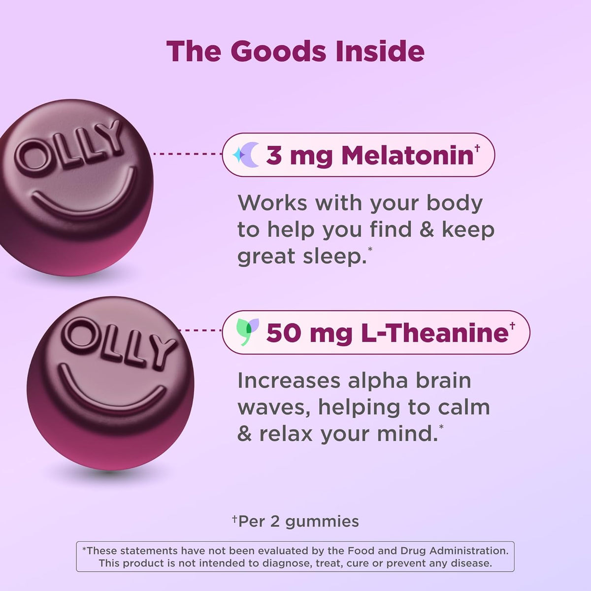 Blackberry mint OLLY sleep support gummies