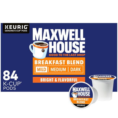 Maxwell House mild roast K-Cup coffee pods packaging