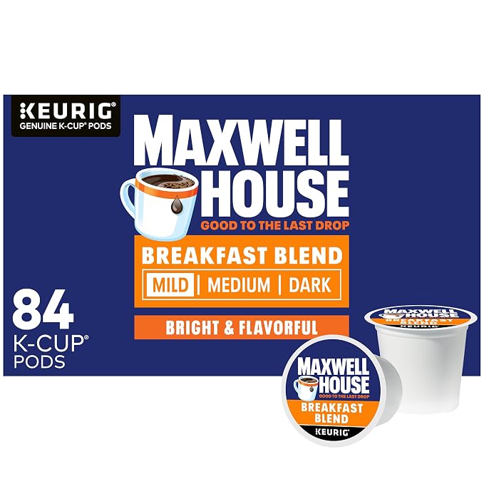 Maxwell House Breakfast Blend K-Cup Coffee Pods 84 count box