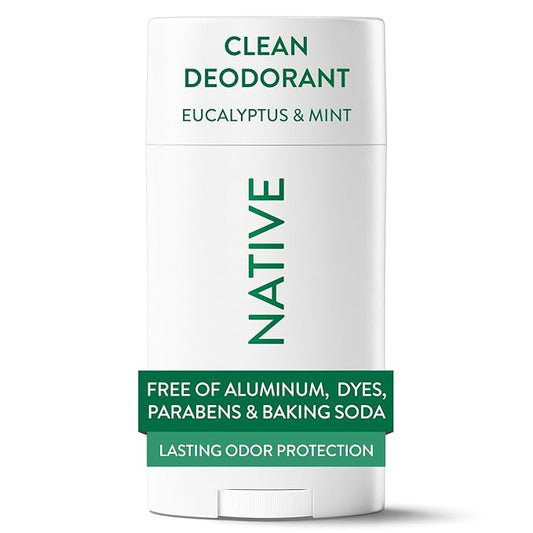Native aluminum-free Eucalyptus and Mint deodorant stick