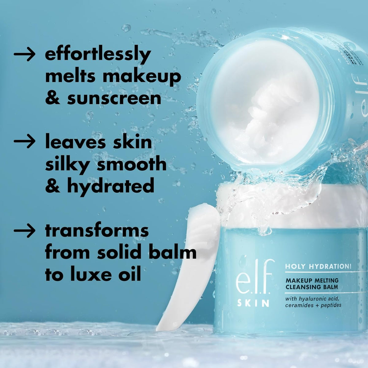 e.l.f. skincare cleansing balm with hydrating ingredients