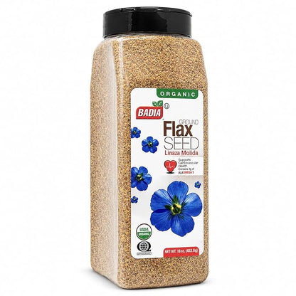 Badia Organic Ground Flax Seed 16 oz package