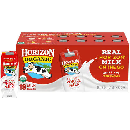 Horizon Organic whole milk single serve boxes