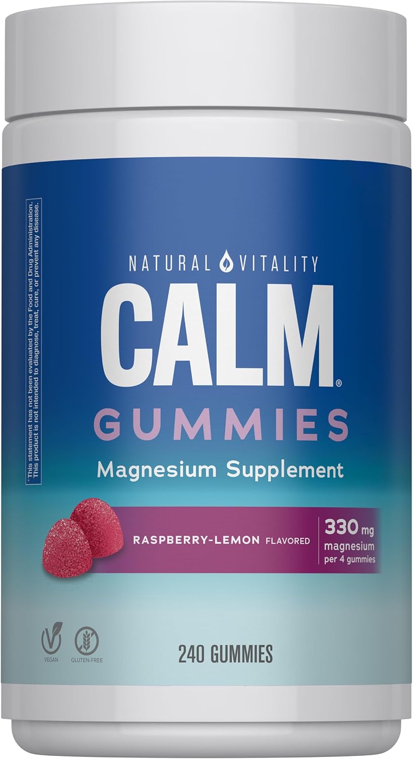 Natural Vitality magnesium gummies supplement label