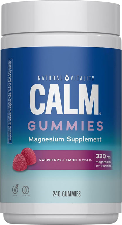 Natural Vitality magnesium gummies supplement label