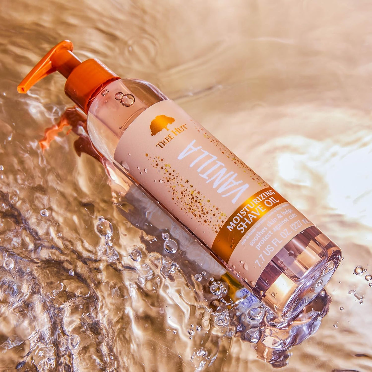 Tree Hut moisturizing shave oil with warm vanilla scent