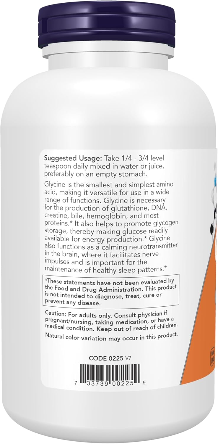 1 lb glycine powder supplement by NOW