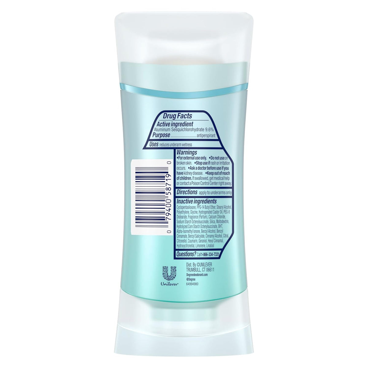 UltraClear deodorant with anti-white mark protection