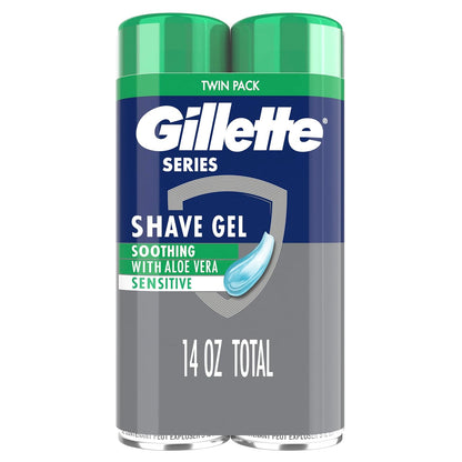 Gillette Sensitive men’s shaving gel pack of two