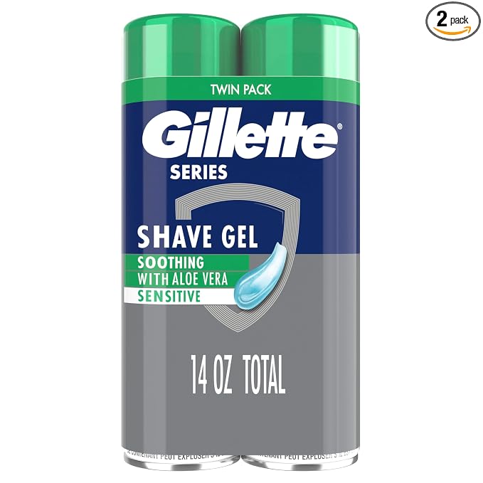 Gillette Series 3X Action Sensitive shave gel twin pack