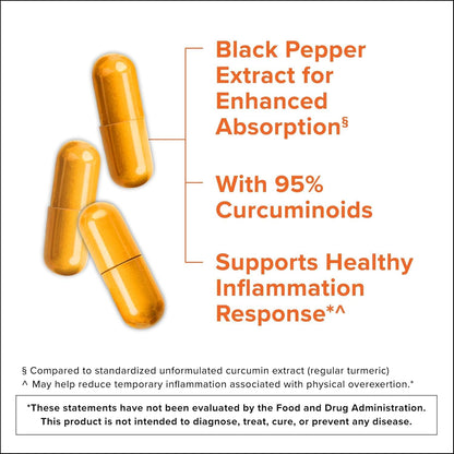 Turmeric curcumin black pepper ginger supplement by Qunol
