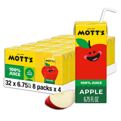 Mott's apple juice boxes four packs of eight