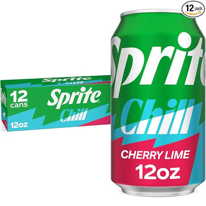 Sprite Chill Cherry Lime 12 oz 12 pack cans